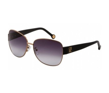 Carolina Herrera SHE02008FF Round Black Frame & Gradent Black Mirrored Sunglasses For Women in OMAN