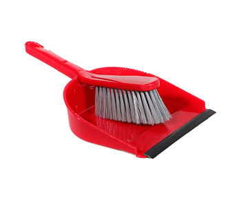 Royalford RF8830 One Click Series Dustpan & Brush - Red in UAE