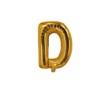 Express Delivery - Party Time D-G-803409 Letter D 16 Inch Foil Balloon Gold - ID 19582