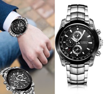 Curren 8025 Stainless Steel Analog Casual Watch For Men in UAE