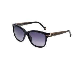 Carolina Herrera SHE5750700 Round Black Frame & Gradent Black Mirrored Sunglasses For Women in OMAN