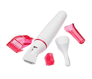 HL011 Battery Operated Sensitive Precision Beauty Styler - White & Pink in UAE