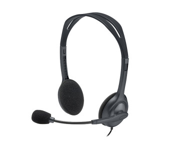 Logitech 981-000593 H111 Single Jack Stereo Headset - Black in UAE