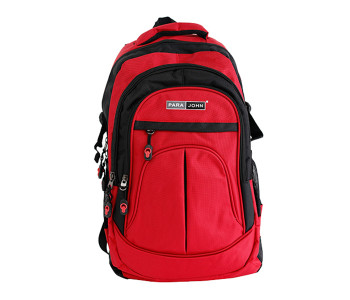 Para John PJSB6001A16 16-inch School Backpack - Red & Black in KSA