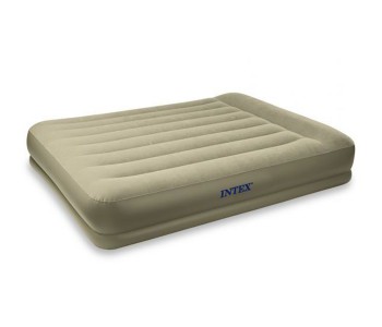 Intex ZX-67746 Inflatable Queen Size Pillow Rest Mid-Rise Airbed - Beige in OMAN