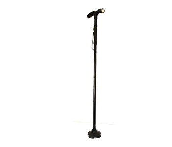 Ultimate Magic Cane Adjustable Folding & Extendable Walking Stick With LED Lights - Black in KSA