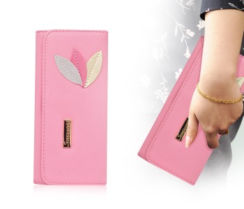 Womens Fashion Leather Wallet BH4214 - Pink in UAE