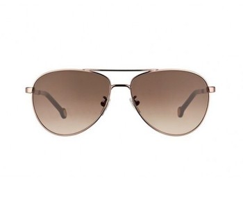 Carolina Herrera SHE0450R15 Round Bronze Frame & Gradent Black Mirrored Sunglasses For Women in OMAN