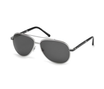 Mont Blanc MB 511S 16A Aviator Silver Frame & Smoke Mirrored Sunglasses For Men in OMAN