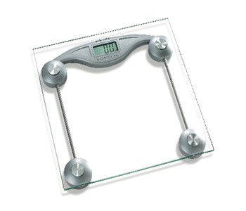 Express Delivery - Sanford SF1507PS Glass Electronic Personal Scale - Silver - ID 15817