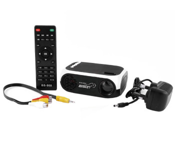 Bison BS-900 Entertainment HD LED Mini Projector Black And White in OMAN