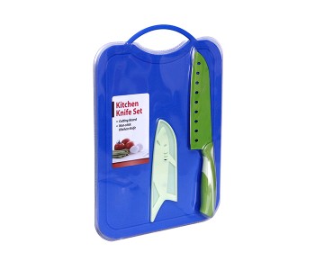 Taqdeer KN-9305 Kitchen Knife Set With Chopping Board - 2 Pieces in UAE