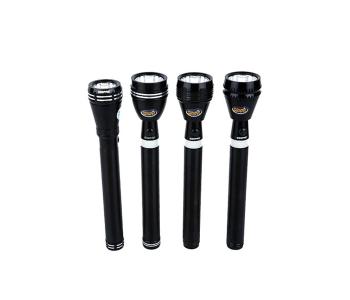 Geepas GFL4639 242mm 4-in-1 Family Pack Rechargeable LED Flashlight - Black Front View - ID 591