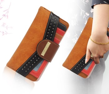Womens Fashion Leather Wallet BH4633 - Brown in UAE
