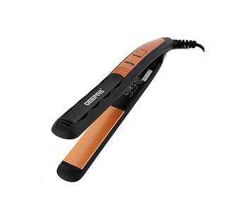 Express Delivery - Geepas GH8723 Hair Straightener with Ceramic Plates - Gold & Black - ID 13985