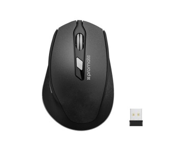 Promate Clix-6 Ergonomically Designed 2.4GHz Wireless Mouse, Black in KSA