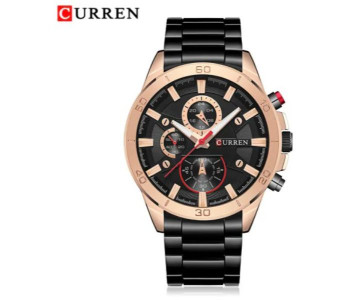 Curren 8275 Analog Business Watch For Men Black And Gold in KSA