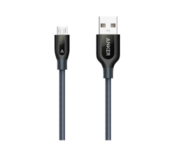 Anker A8142HA1 3 Feet Powerline Micro USB Cable - Grey in KSA