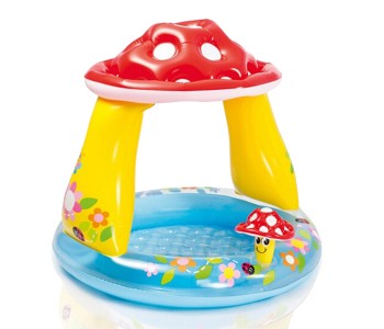 Intex ZX-57114 102 X 89CM Inflatable Mushroom Baby Swimming Built-in Sunshade Water Pool in OMAN