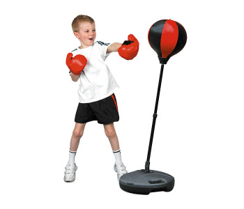 Adjustable Junior Boxing Bag Gloves & Punch Ball Set Free Standing For Kids in KSA