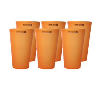Royalford RF8869 470ml Wafer Water Cups - Orange, 6 Pieces in UAE