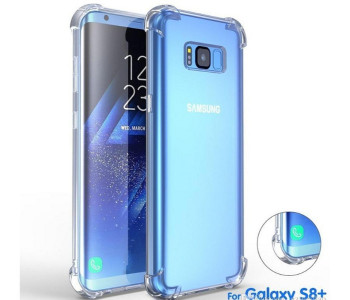 ABS Crystal Clear Reinforced Corners Shock Absorption Protection TPU Case For Samsung S8 Plus ACPS8 Transparent in UAE