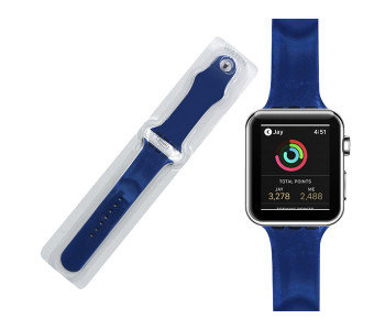 Zoom ZRSP-1010 38mm Sport Wrist Replacement Strap Bands For Apple Watch - Blue in OMAN