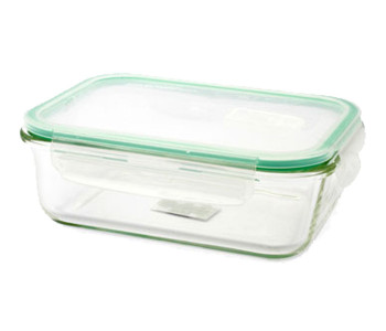 Royalford RF6249 Airtight Container - 1000ml, Clear & Green in UAE