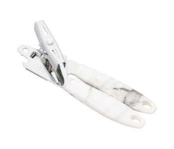 Royalford RF9545 Marble Designed ABS Stainless Steel Can Opener - White & Grey in UAE