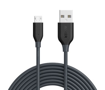 Anker A8134 Powerline Micro USB Cable 10 Ft Grey in KSA