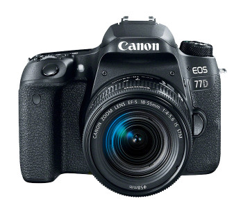 Canon EOS 77D EF-S 24.2 MP DSLR Camera With 18-55mm USM Lens - Black in UAE