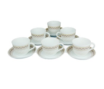 Lucca Moughul 12 Pieces Opel Cup & Saucer Set in UAE