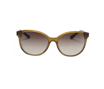 Guess GU7383 45F Aviator Yellow Crystal, Brown & Black Pattern Frame And Brown Gradient Mirrored Sunglasses For Unisex in OMAN