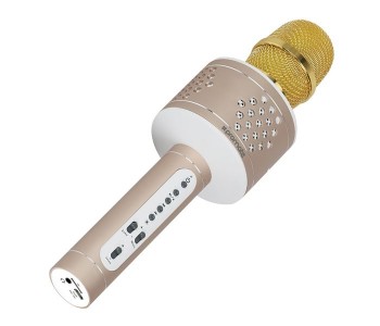 Promate VocalMic-3 Multi Function Wireless Karaoke Microphone With Built In Speaker, Rose Gold in KSA
