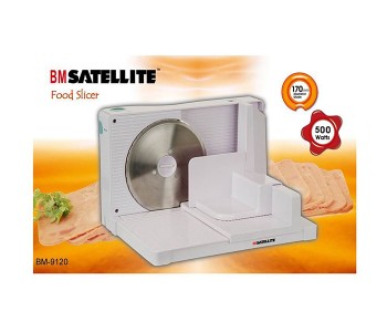 Express Delivery - BM Satellite BM-9120 500 Watts Meat Slicer, White - ID 8604