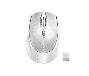 Promate Clix-5 2.4GHz Wireless Optical Mouse With Precision Scrolling, White in KSA