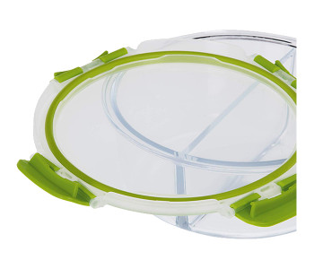 Express Delivery - Royalford RF9216 950ml 2 Compartment Food Container - Clear & Green - ID 37618