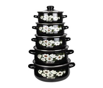 Olympia OE-009 10 Pieces Casserole Set With Glass Cover in KSA