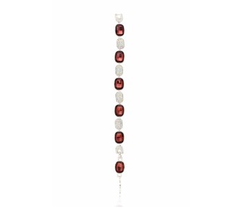 Kavani Chimes Crystal Rhodium Bracelet 33056 Silver And Brown in OMAN