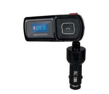 Promate CarMate.5 Wireless Multi-Function Hands-free Bluetooth FM Transmitter Car Kit - Black in UAE