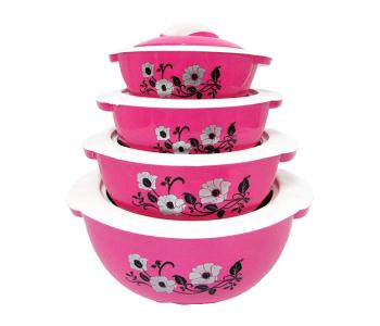 Olympia OE-2003 Casserole Set With Serving Spoon - Pink, 4 Pieces in UAE