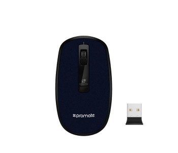 Promate Clix-3 2.4Ghz USB Wireless Ergonomic Mouse With Precision Scrolling, Blue in KSA
