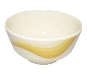 Royalford RF8048 4.5-inch Melamine Ware Super Rays Round Bowl - Ivory & Yellow in UAE
