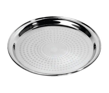 Royalford RF5345 22-inch Stainless Steel Group Round Tray - Silver in UAE