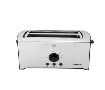 Geepas GBT6153 4-Slice Stainless Steel Bread Toaster - Silver in UAE