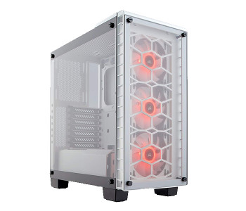 Corsair CC-9011129-WW Crystal Series 460X RGB Compact ATX Mid-Tower Case - White in OMAN