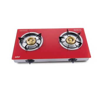 Sanford SF5363GC 2B Glass Double Burner Gas Stove - Red in UAE