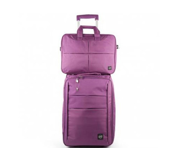 Okko 36421 2in1 Foldable Trolley With Laptop Bag - Purple in UAE