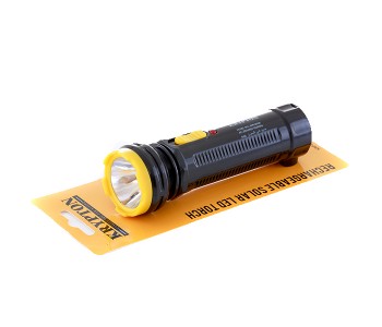 Krypton KNFL5004 Rechargeable Solar LED Torch Light - Black in UAE