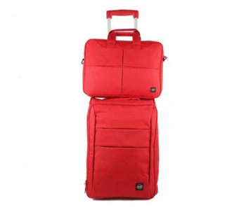 Okko 36423 2in1 Foldable Trolley With Laptop Bag - Red in UAE